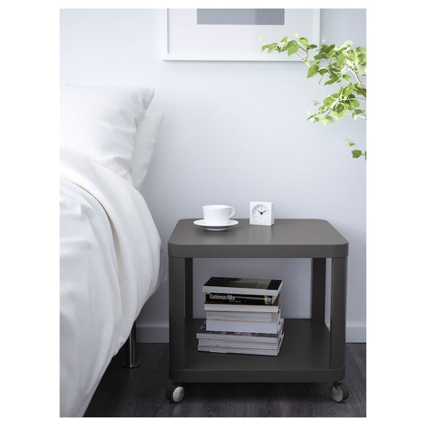 IKEA TINGBY Side table on casters, 19 5/8x19 5/8 in Gray, Ikea Ireland | 3894TRZLK