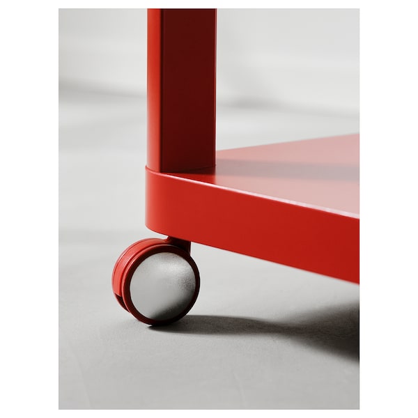 IKEA TINGBY Side table on casters, 19 5/8x19 5/8 in Red, Ikea Ireland | 9218NXZMD