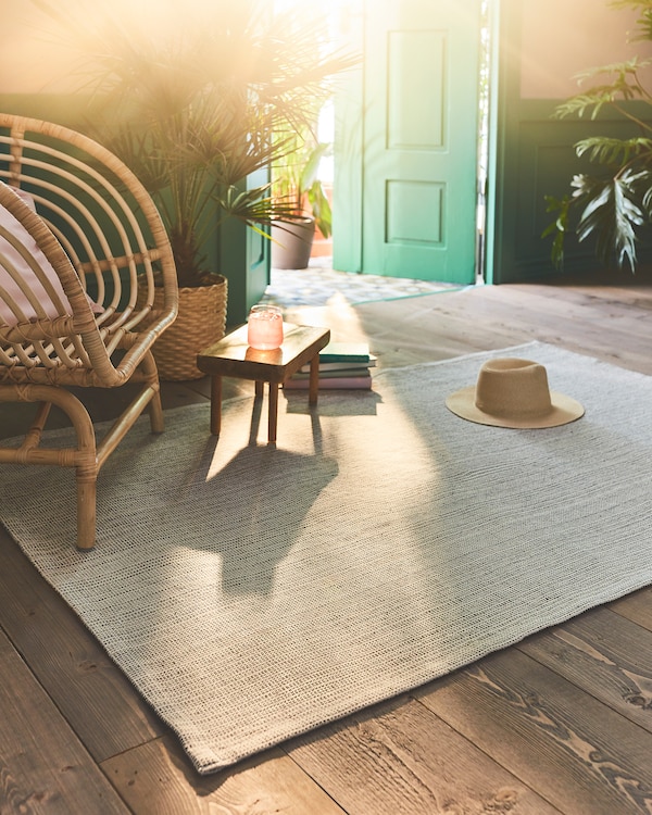 IKEA TIPHEDE rug, flatwoven, 3'11 inx5'11 in Natural / Black, Ikea Ireland | 8759UFWGH