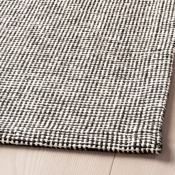 IKEA TIPHEDE rug, flatwoven, 5'1 inx7'3 in Black / Natural, Ikea Ireland | 4213XYKCH
