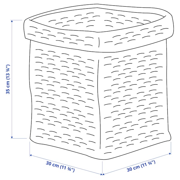 IKEA TJILLEVIPS basket, jute, 11 ¾x11 ¾x13 ¾ in, Ikea Ireland | 9137XNSVB