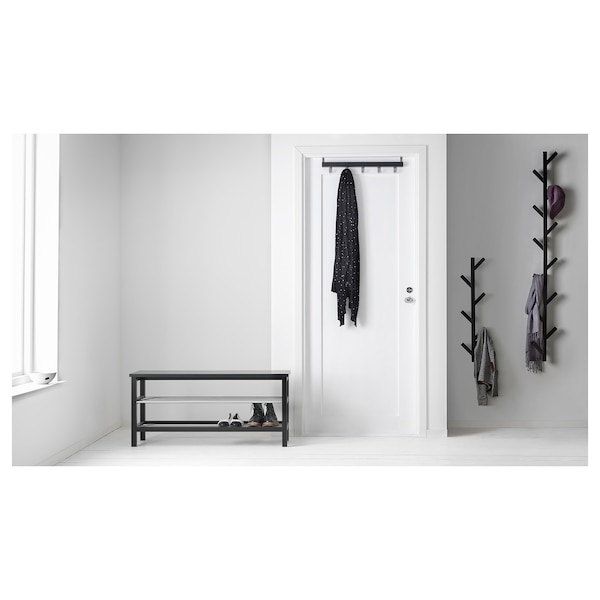 IKEA TJUSIG Bench with shoe storage, black, 42 1/2x19 5/8 in, Ikea Ireland | 2390FGAWE