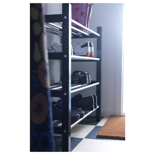 IKEA TJUSIG Shoe rack, 31 1/8 in Black, Ikea Ireland | 9642CRDJQ