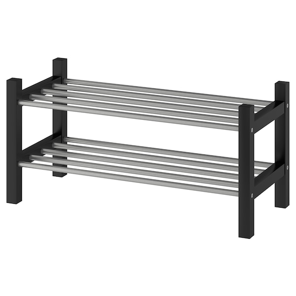 IKEA TJUSIG Shoe rack, 31 1/8 in Black, Ikea Ireland | 9642CRDJQ