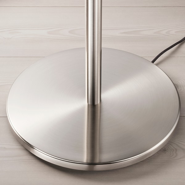 IKEA TÄLLBYN floor lamp, nickel plated/opal glass, 53 in, Ikea Ireland | 8761EYZKQ