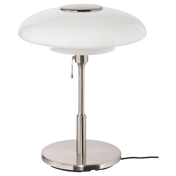 IKEA TÄLLBYN table lamp, nickel plated/opal glass, 20 in, Ikea Ireland | 4713ADKNG