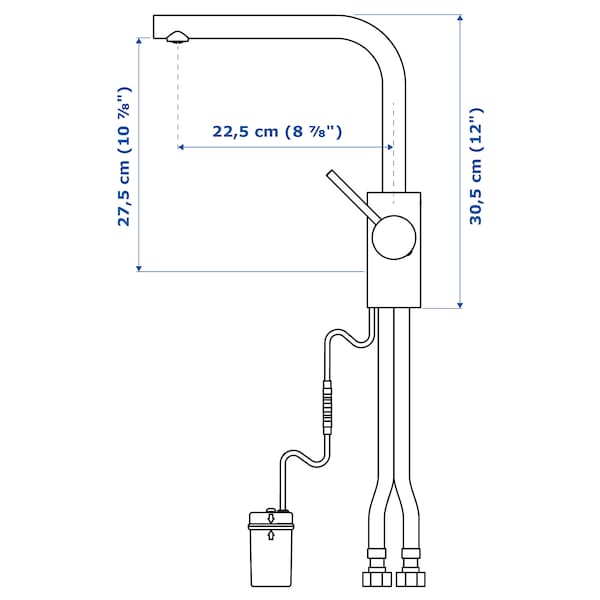 IKEA TÄMNAREN Kitchen faucet w sensor, stainless steel color, Ikea Ireland | 0498IFNVR
