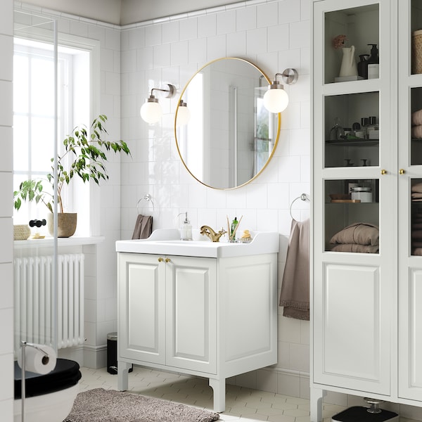 IKEA TÄNNFORSEN Bathroom vanity with doors, 30x21x25 1/8 in White, Ikea Ireland | 5097GVWCH