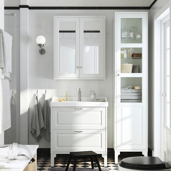 IKEA TÄNNFORSEN Bathroom vanity with drawers, 30x21x25 1/8 in White, Ikea Ireland | 8329EOUZA