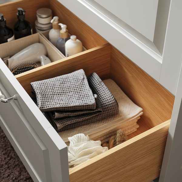 IKEA TÄNNFORSEN Bathroom vanity with drawers, 30x21x25 1/8 in Light Gray, Ikea Ireland | 6128MXTLU