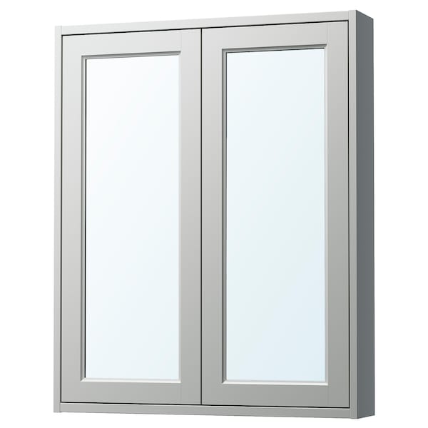 IKEA TÄNNFORSEN mirror cabinet with doors, 30x6x37 in Light Gray, Ikea Ireland | 1537NVYCU