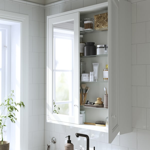 IKEA TÄNNFORSEN mirror cabinet with doors, 30x6x37 in White, Ikea Ireland | 2843DHVTS