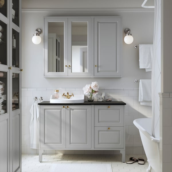 IKEA TÄNNFORSEN wall cabinet with door, 18x6x37 in Light Gray, Ikea Ireland | 8705SUPAI