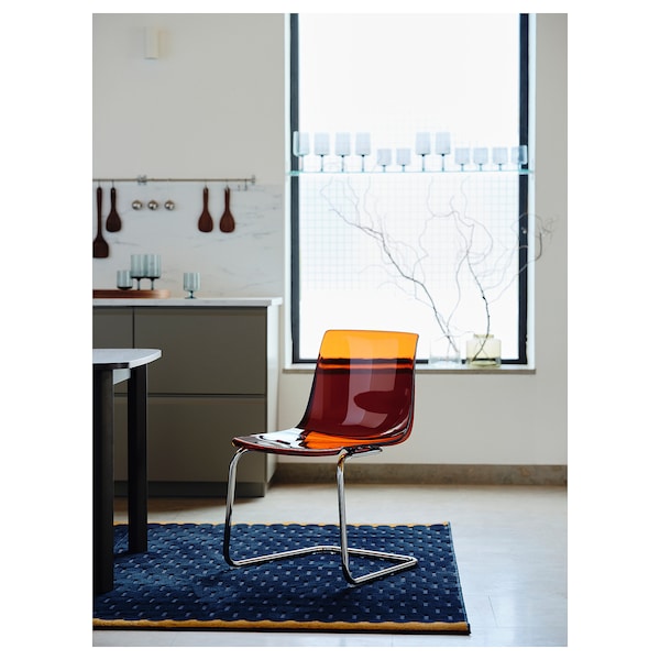 IKEA TOBIAS chair Brown / Red / Chrome Plated, Ikea Ireland | 0394PBCTE