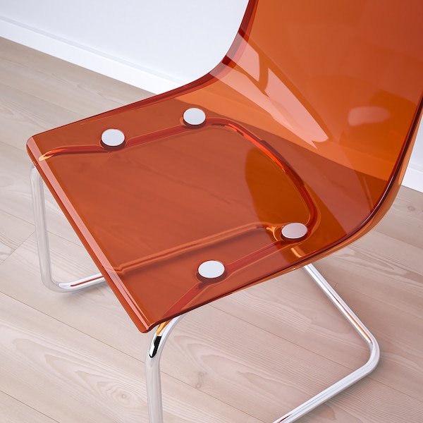 IKEA TOBIAS chair Brown / Red / Chrome Plated, Ikea Ireland | 0394PBCTE