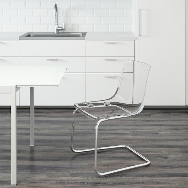 IKEA TOBIAS chair Clear / Chrome Plated, Ikea Ireland | 5078DEBWI