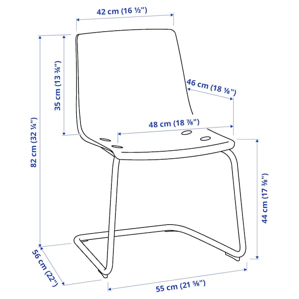 IKEA TOBIAS chair Clear / Chrome Plated, Ikea Ireland | 5078DEBWI