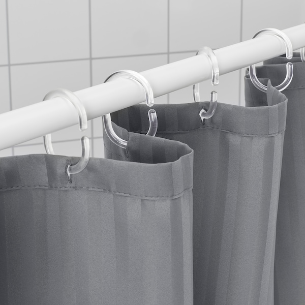 IKEA TOLFSEN shower curtain, 71x71 in Dark Gray / Sateen Stripe, Ikea Ireland | 1967YRGPV