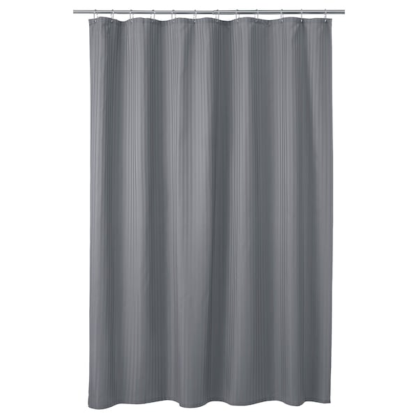 IKEA TOLFSEN shower curtain, 71x71 in Dark Gray / Sateen Stripe, Ikea Ireland | 1967YRGPV