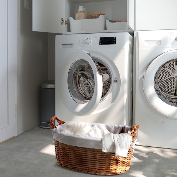 IKEA TOLKNING laundry basket, handmade willow, 11 gallon, Ikea Ireland | 1459KBIGX