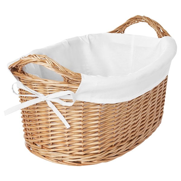 IKEA TOLKNING laundry basket, handmade willow, 11 gallon, Ikea Ireland | 1459KBIGX