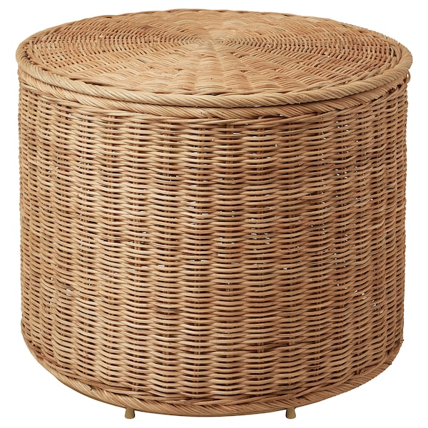 IKEA TOLKNING ottoman with storage, handmade rattan, Ikea Ireland | 0951PGDJX