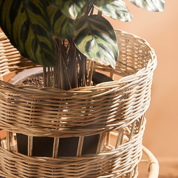 IKEA TOLKNING plant stand, handmade rattan, 26 in, Ikea Ireland | 9617HKDTQ