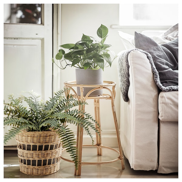 IKEA TOLKNING plant stand, handmade rattan, 26 in, Ikea Ireland | 9617HKDTQ