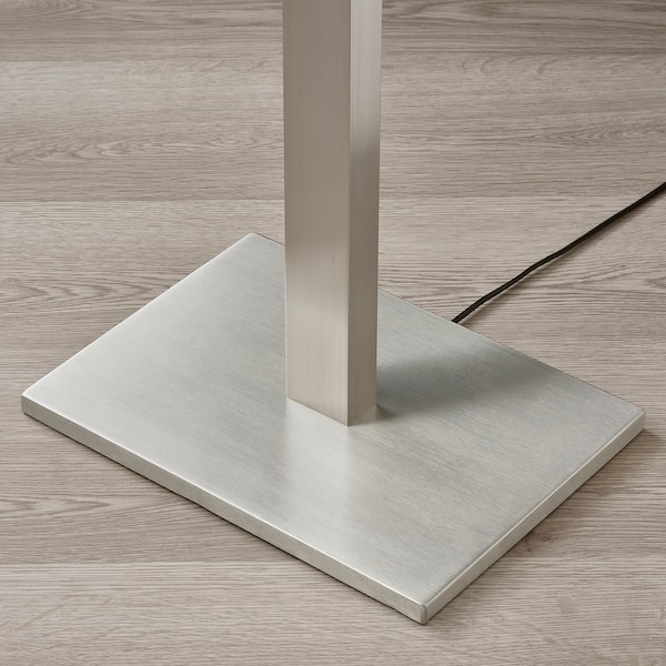 IKEA TOMELILLA floor lamp, nickel plated/white, 59 in, Ikea Ireland | 4895WIUPL