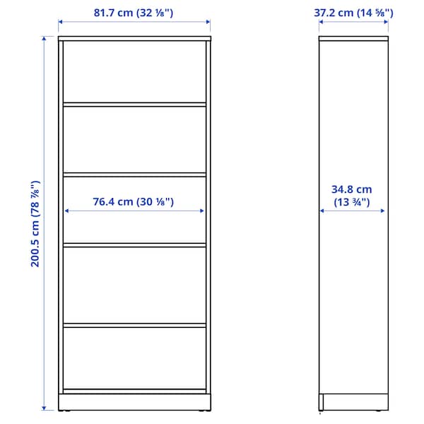 IKEA TONSTAD bookcase, 32 1/8x14 5/8x78 7/8 in Oak Veneer, Ikea Ireland | 1593JHGIU