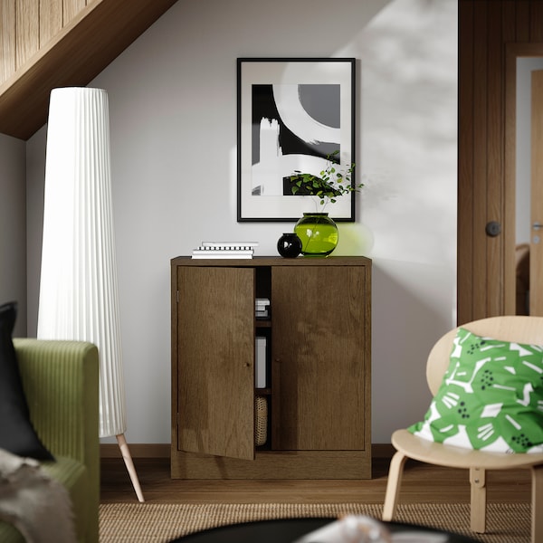 IKEA TONSTAD cabinet with doors, 32 1/8x18 5/8x35 3/8 in Brown Stained Oak Veneer, Ikea Ireland | 3975QJWZA
