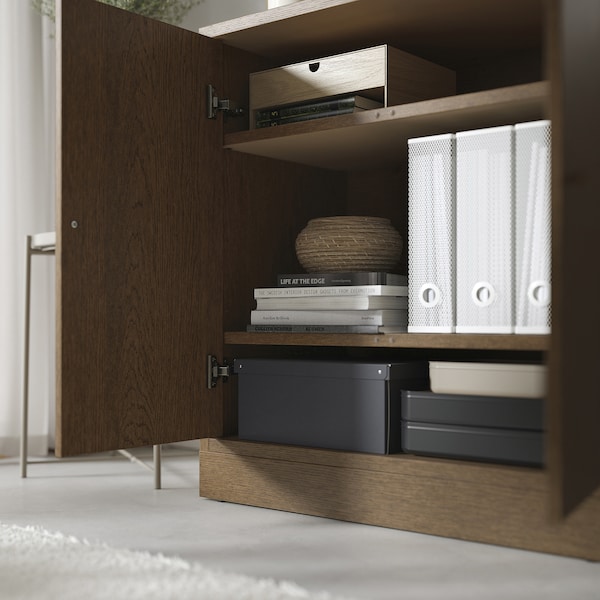 IKEA TONSTAD cabinet with doors, 32 1/8x18 5/8x35 3/8 in Brown Stained Oak Veneer, Ikea Ireland | 3975QJWZA