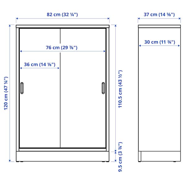 IKEA TONSTAD cabinet with sliding doors, 32 1/8x14 5/8x47 1/4 in Oak Veneer, Ikea Ireland | 3581QYIEN