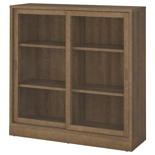 IKEA TONSTAD cabinet with sliding glass doors, 47 1/2x14 5/8x47 1/4 in Brown Stained Oak Veneer, Ikea Ireland | 7614JKLZW