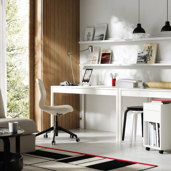 IKEA TONSTAD desk, off-white, 55 1/8x29 1/2 in, Ikea Ireland | 9046PIWXU