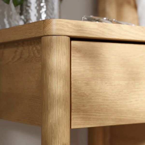 IKEA TONSTAD nightstand, 15 3/4x15 3/4x23 1/4 in Oak Veneer, Ikea Ireland | 4572YQJDT