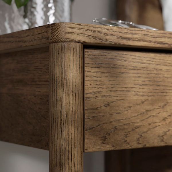 IKEA TONSTAD nightstand, 15 3/4x15 3/4x23 1/4 in Brown Stained Oak Veneer, Ikea Ireland | 4857TYNXG