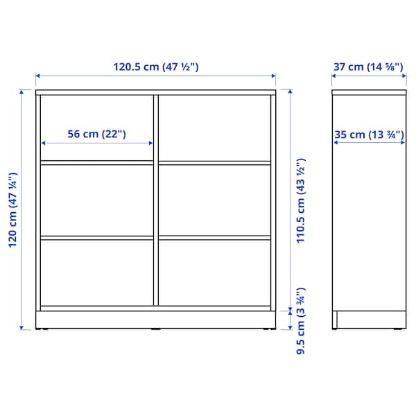 IKEA TONSTAD shelving unit, 47 1/2x14 5/8x47 1/4 in Brown Stained Oak Veneer, Ikea Ireland | 6318PIXRA