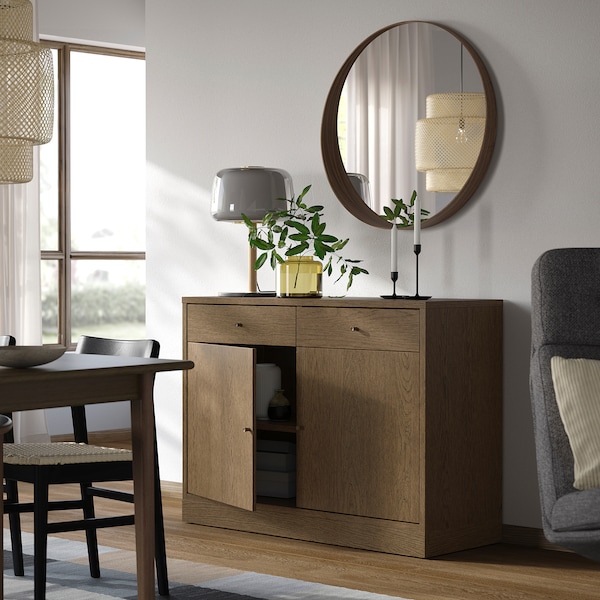 IKEA TONSTAD sideboard, 47 1/2x18 5/8x35 3/8 in Brown Stained Oak Veneer, Ikea Ireland | 1849VNJTM