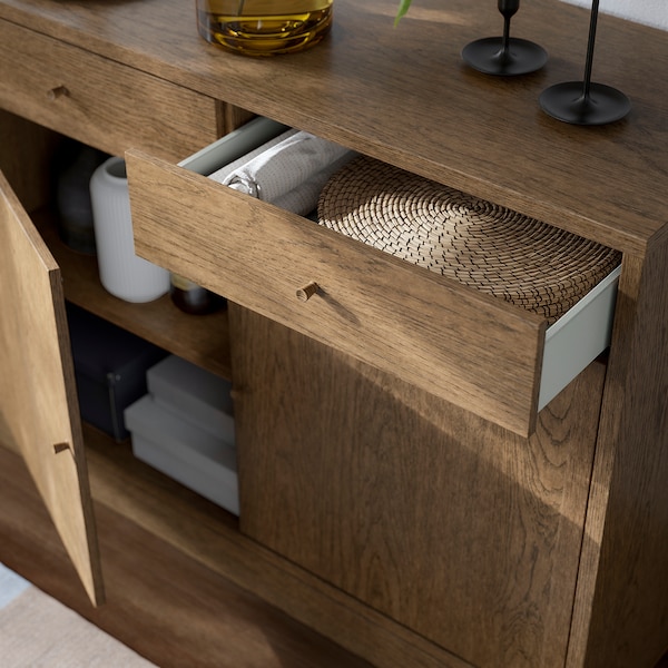 IKEA TONSTAD sideboard, 47 1/2x18 5/8x35 3/8 in Brown Stained Oak Veneer, Ikea Ireland | 1849VNJTM