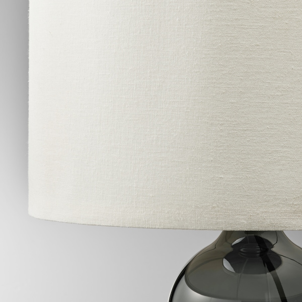 IKEA TONVIS table lamp, smoked glass/white, 20 in, Ikea Ireland | 8291ZWJGK