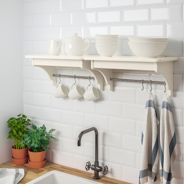 IKEA TORNVIKEN wall shelf, off-white, 19 5/8 in, Ikea Ireland | 8490QRDWP