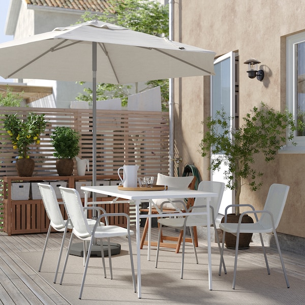 IKEA TORPARÖ armchair, in/outdoor, white/gray, Ikea Ireland | 6581BELZK