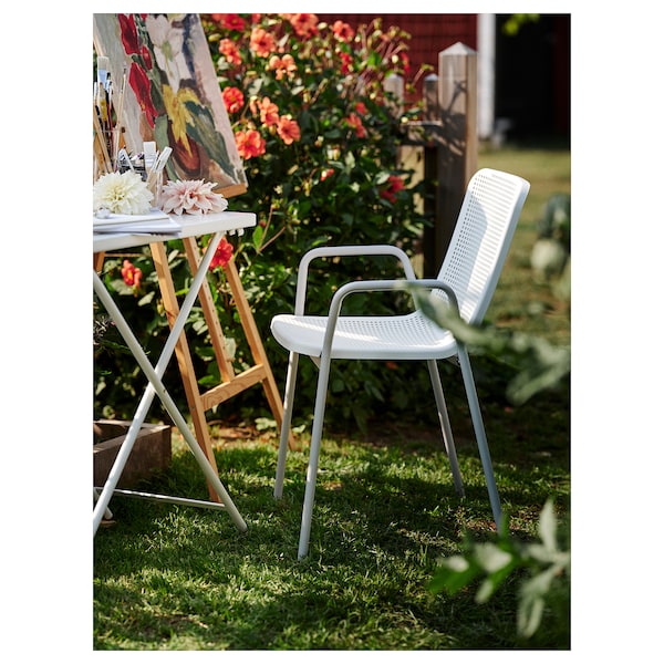 IKEA TORPARÖ armchair, in/outdoor, white/gray, Ikea Ireland | 6581BELZK