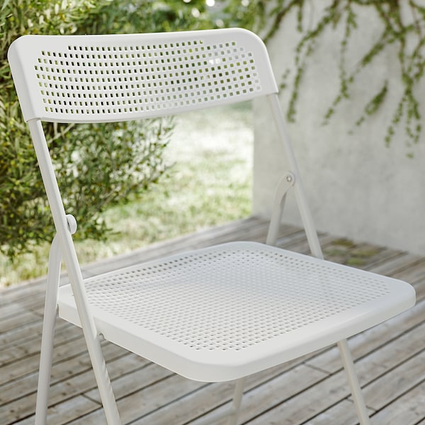 IKEA TORPARÖ table and 2 folding chairs, outdoor, white/white/gray, 27 1/2x16 1/2 in, Ikea Ireland | 7985NUBAX