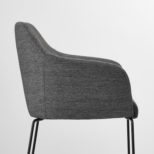 IKEA TOSSBERG Chair, metal black, gray, Ikea Ireland | 0195TVRAD