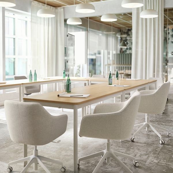 IKEA TOSSBERG / LÅNGFJÄLL conference chair Gunnared Beige / White, Ikea Ireland | 2451FVKWU