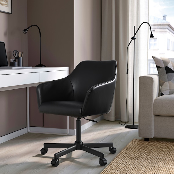 IKEA TOSSBERG / MALSKÄR swivel chair Grann Black / Black, Ikea Ireland | 3605VTLHO
