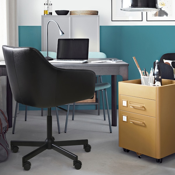 IKEA TOSSBERG / MALSKÄR swivel chair Grann Black / Black, Ikea Ireland | 3605VTLHO