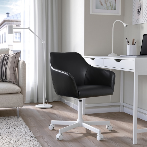 IKEA TOSSBERG / MALSKÄR swivel chair Grann Black / White, Ikea Ireland | 7604XCLMR
